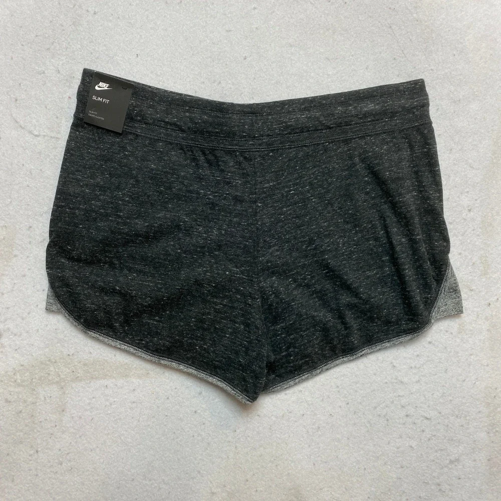 Nike Sportswear Shorts Womens Large Black Heathered Slim Fit AV8846-010